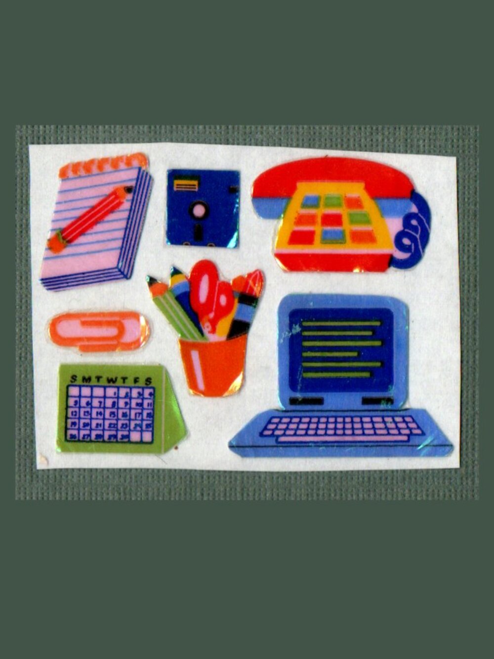 5/$20 Sandylion Pearly Computer Office Vintage Stickers New Backing